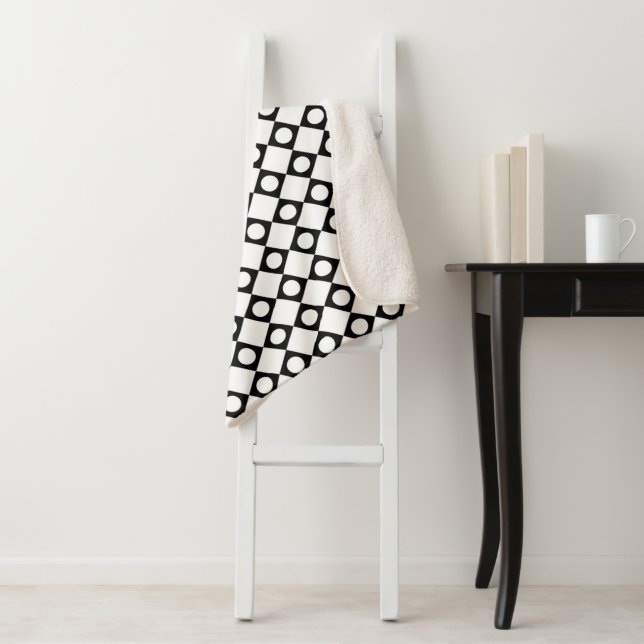 Cobertor Sherpa Mod Retro Branco da década de 60 (In Situ)