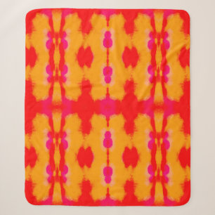 Cobertor Sherpa Moda Red Boho. Carpete Persa. Camada de Aquarela