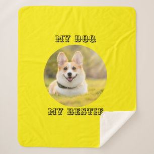 Cobertor Sherpa Modelo de Fotografia Personalizado para Meu Cachor