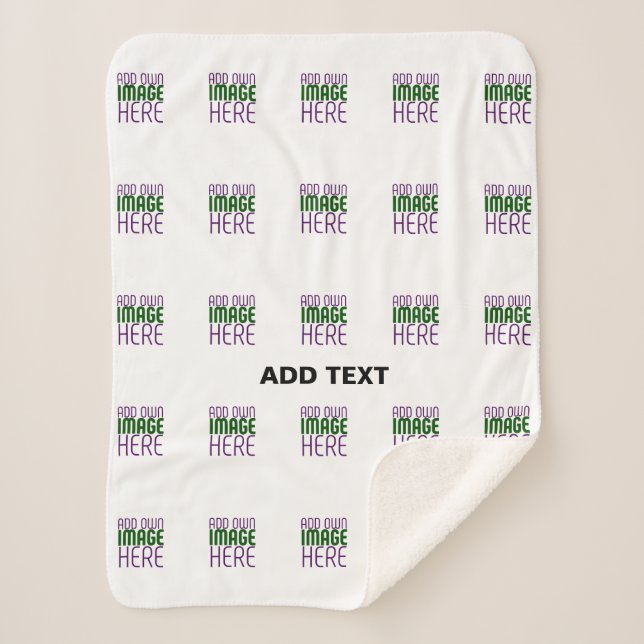 COBERTOR SHERPA MODELO DE TEXTO DE IMAGEM BRANCA SIMPLES EDITÁVEL  (Frente)