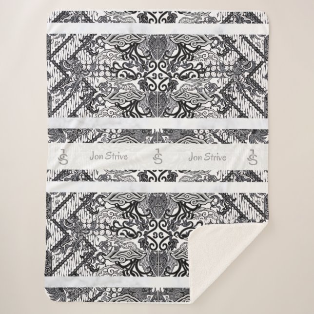 Cobertor Sherpa Modern BATIK Pattern (Frente)