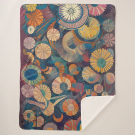 Cobertor Sherpa Modern Floral Sherpa Blanket