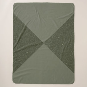 Cobertor Sherpa Modern Moss Green Split Sherpa Blanket