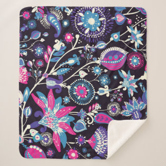 Cobertor Sherpa Modern paisley: padrão oriental tradicional.