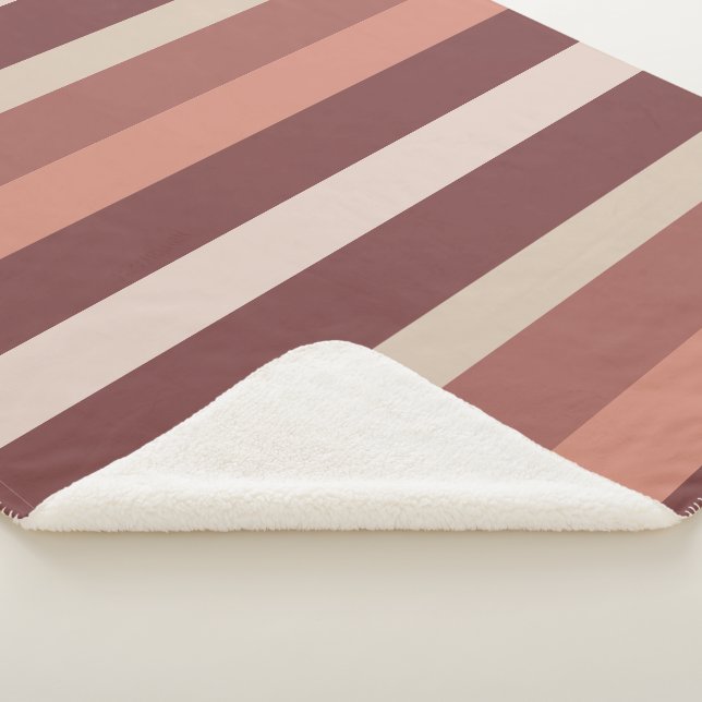 Cobertor Sherpa Moderna Linear | Antique Rose & Copper (3/4)