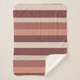 Cobertor Sherpa Moderna Linear | Antique Rose & Copper