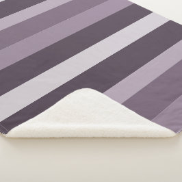 Cobertor Sherpa Moderna Linear | Cardo e Ameixa Fumada