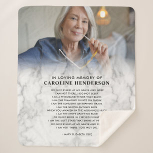 Cobertor Sherpa Moderno No Adorável Memória Marble Photo Keepsao