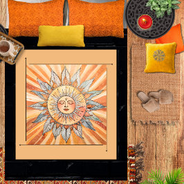 Cobertor Sherpa Moderno Zen Boho Laranja Pacífico Brick