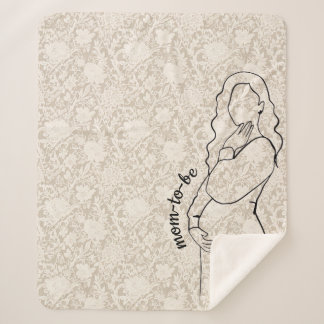 Cobertor Sherpa Mom-to-be Faux Lace