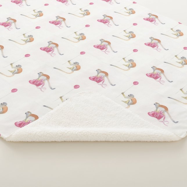 Cobertor Sherpa Monkey Party Birthday Cadeaupapier II (3/4)