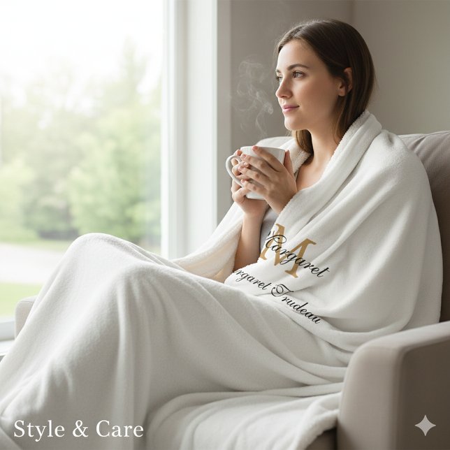 Cobertor Sherpa Monogram Sherpa Blanket with Custom Name (Monogram Sherpa Blanket with Custom Name)