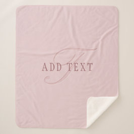 Cobertor Sherpa Monograma Elegante | Ouro Rosa