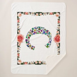 Cobertor Sherpa Monograma inicial - Letra C Trendência