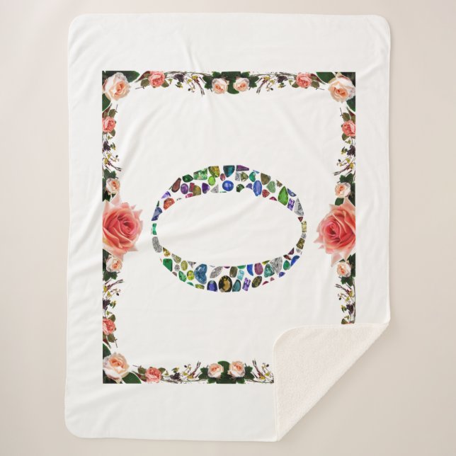 Cobertor Sherpa Monograma 'O' (Frente)