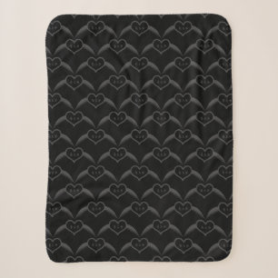 Cobertor Sherpa Monograma Personalizado De Coração Alado Com Casam
