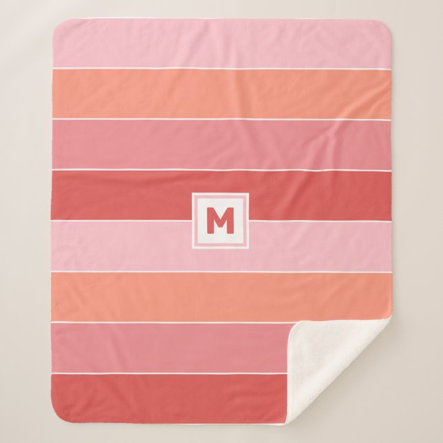 Cobertor Sherpa Monograma personalizado Sherpa Blanket (Frente)