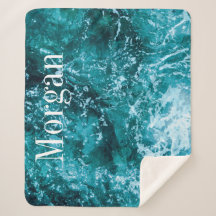 Monograma Turquoise Beach Ocean Personalizado