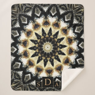 Cobertor Sherpa Monogramas Campfire Wood Mandala