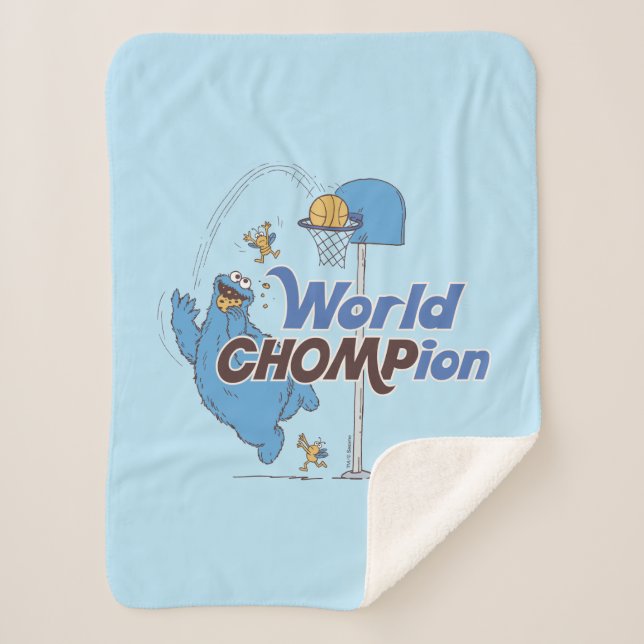 Cobertor Sherpa Monstro de cookies | Atiradas De Lúpulo De Basquet (Frente)