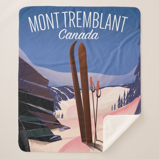 Cobertor Sherpa Mont Tremblant Ski Canadá (Frente)
