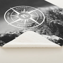 Cobertor Sherpa Montes dramáticos do emblema da estrela da Compass