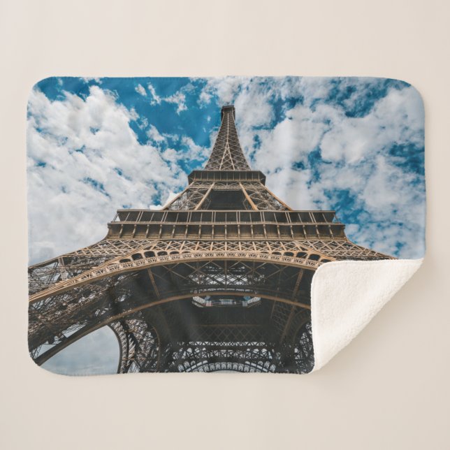 Cobertor Sherpa Monumentos | Olhando para a Torre Eiffel (Frente (Horizontal))