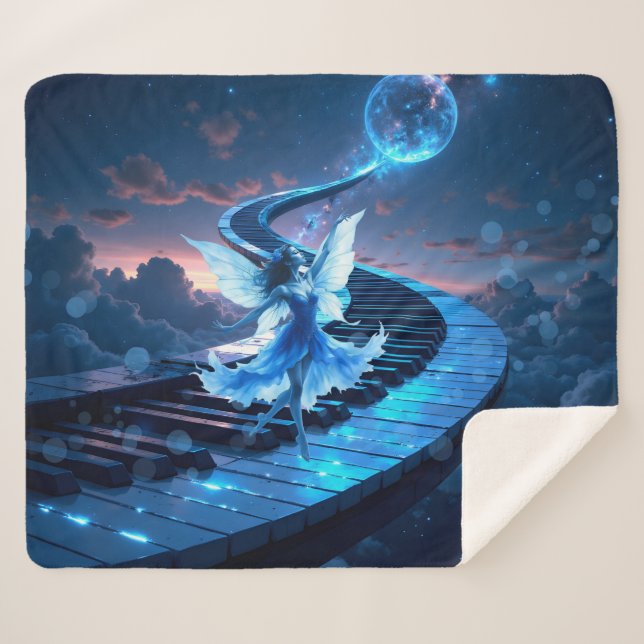 Cobertor Sherpa Moonlight Rehearsal – Dancing in the moonlight.  (Frente (Horizontal))