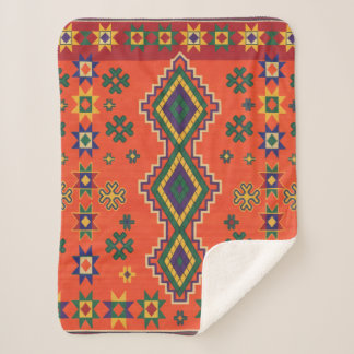 Cobertor Sherpa Moroccan Harmony in Orange