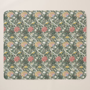 Cobertor Sherpa Morris Cray Vintage Blossom Design Floral Verde