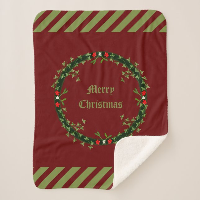 Cobertor Sherpa Morte de Natal Gótica Personalizada (Frente)