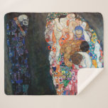 Cobertor Sherpa Morte e Vida | Gustav Klimt |<br><div class="desc">Morte e Vida é uma pintura de Gustav Klimt entre 19010 e 15.</div>