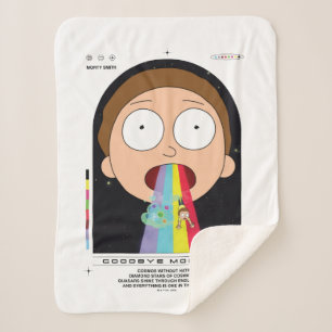 Cobertor Sherpa Morty Goodbye Moonmen Citação Gráfica