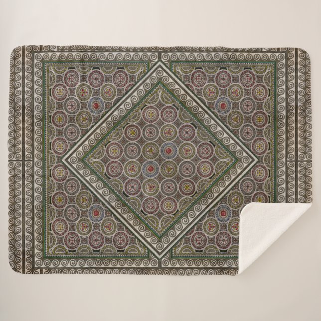 Cobertor Sherpa Mosaico Antigo (Frente (Horizontal))