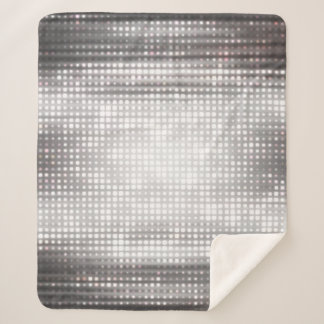 Cobertor Sherpa Mosaico Brilhante: Abstrato brilhante de Cinza.
