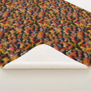 Cobertor Sherpa Mosaico com mistura de manchas de gradientes verme