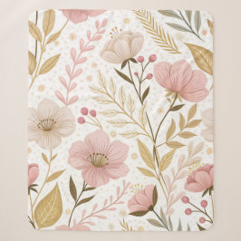 Cobertor Sherpa Mosaico Floral Sonho – Explosão Artística Seamless