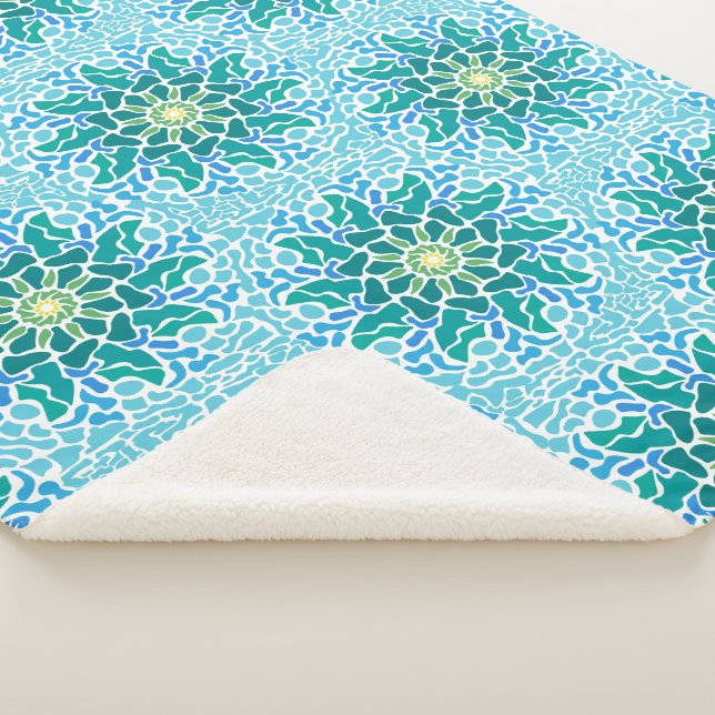 Cobertor Sherpa Mosaico Marino (3/4)