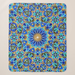 Cobertor Sherpa Mosaico marroquino: Design Árabe sem costura