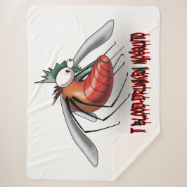 Cobertor Sherpa Mosquito gordo, bêbado com sangue