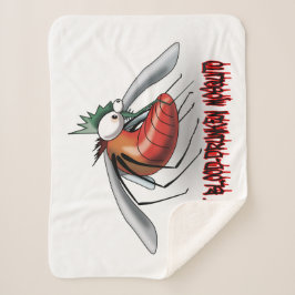 Cobertor Sherpa Mosquito gordo, bêbado com sangue