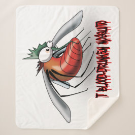 Cobertor Sherpa Mosquito gordo, bêbado com sangue