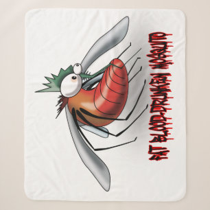 Cobertor Sherpa Mosquito gordo, bêbado com sangue