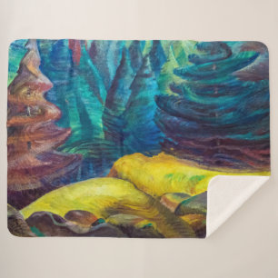 Cobertor Sherpa Moss Amarelo   Emily Carr
