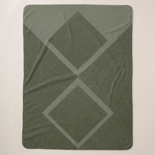Cobertor Sherpa Moss Green Bold Diamond Sherpa Blanket