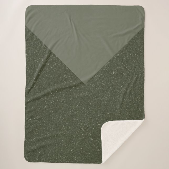 Cobertor Sherpa Moss Green Chevron Sherpa Blanket (Frente)