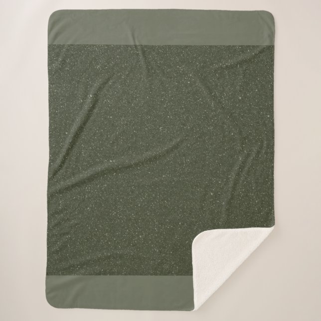 Cobertor Sherpa Moss Green Sherpa Blanket com limite (Frente)