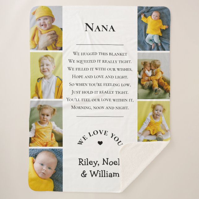 Cobertor Sherpa Mother's Day Grandma Grammy Nana from Grandkids (Frente)