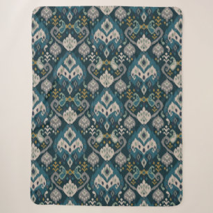 Cobertor Sherpa Motivos Africano boho paisley padrão Floral Ikat