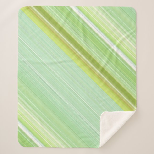 Cobertor Sherpa Motografia verde e faixa de Verdes limões (Frente)